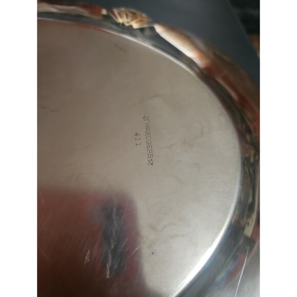 Vintage WM Rogers #411 Silver Plate 11" Oval Serving Platter/Tray Antique Unique - Picture 4 of 5